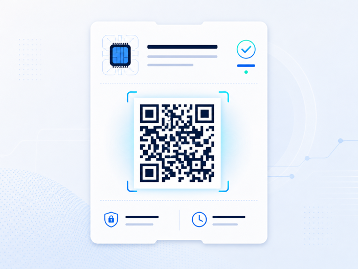 Virtual eSIM activation QR code delivery example